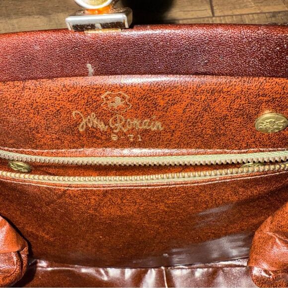 John Romain Brown Leather Purse - Picture 4 of 6